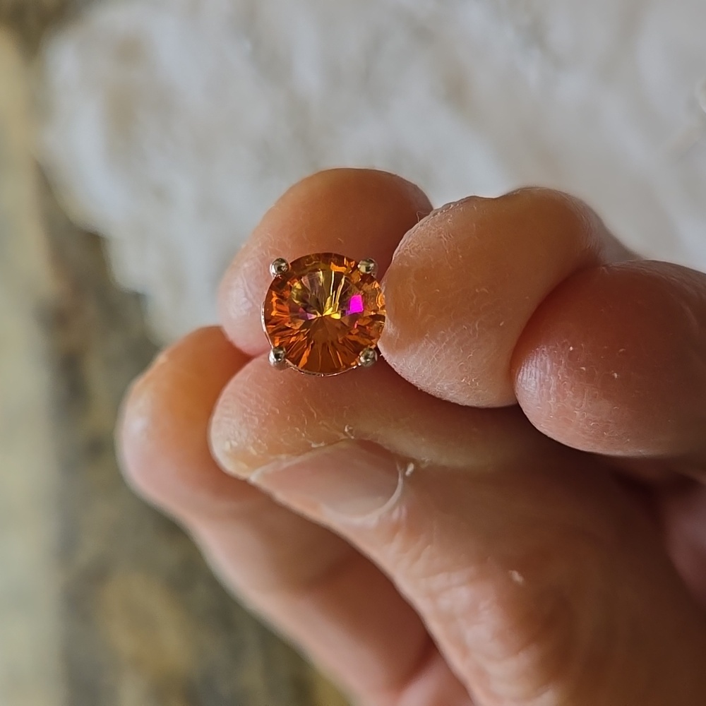 Rainbow Topaz Sterling Silver Studs - Picture 3 of 8